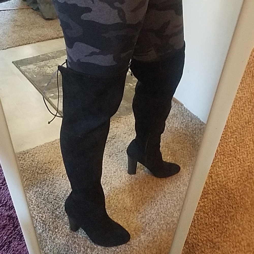 Thigh high widefit boots